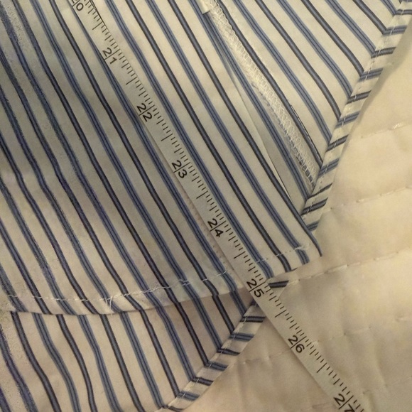 Zara Blue White Striped Skirt XS NWT Foldover Waist - Picture 5 of 6